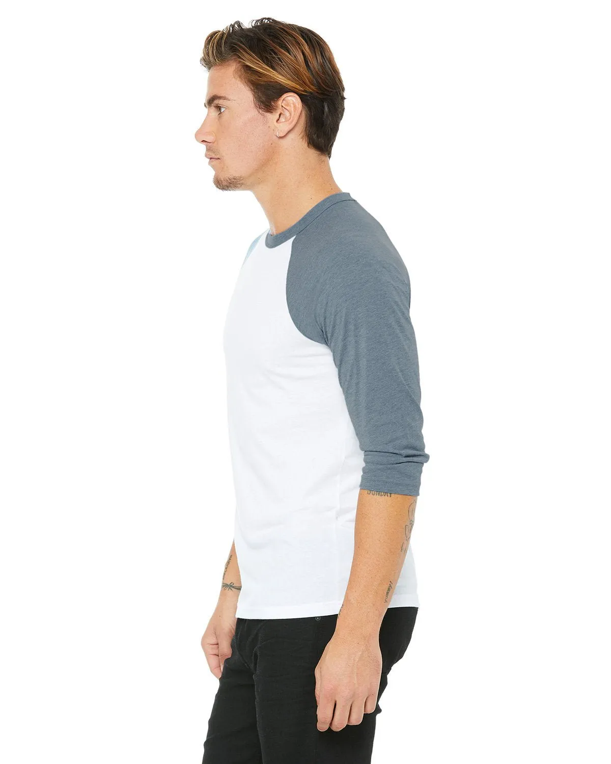 3200-Bella   Canvas-WHITE/ DENIM