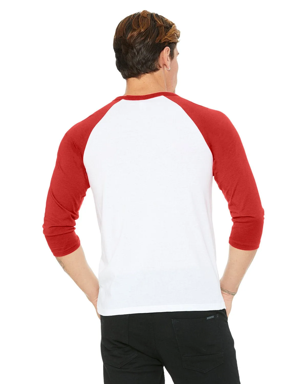 3200-Bella   Canvas-WHITE/ RED