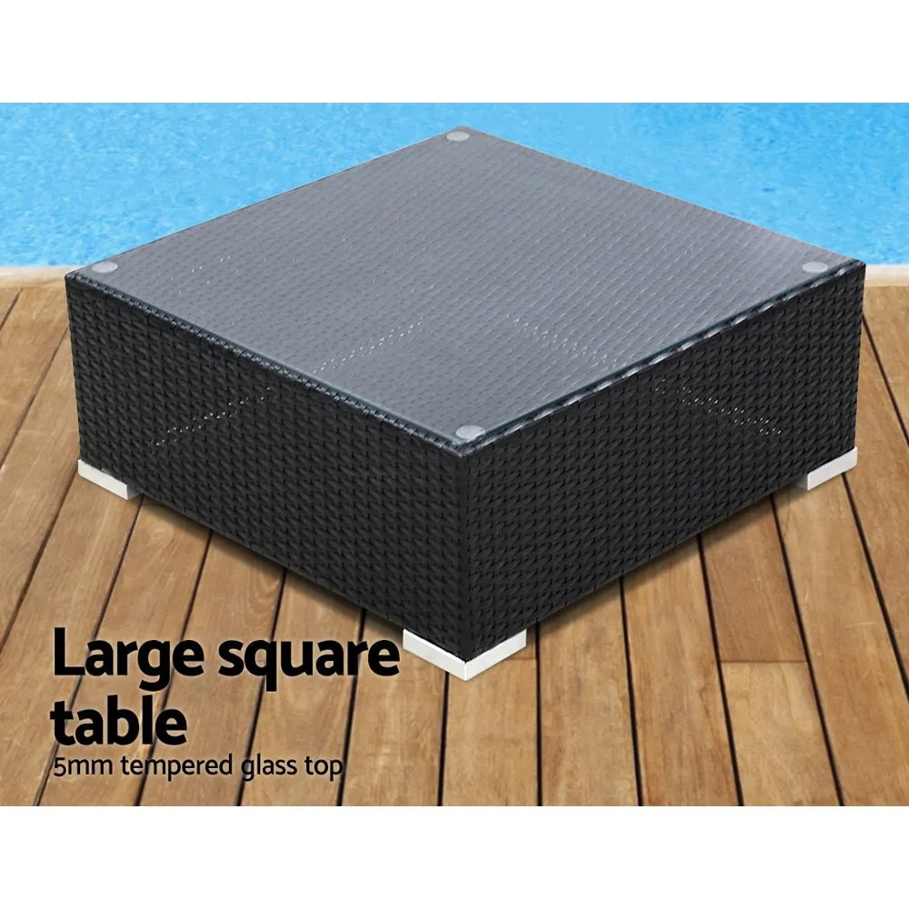 5-Piece Outdoor Sofa Set Wicker Couch Lounge Setting 4 Seater