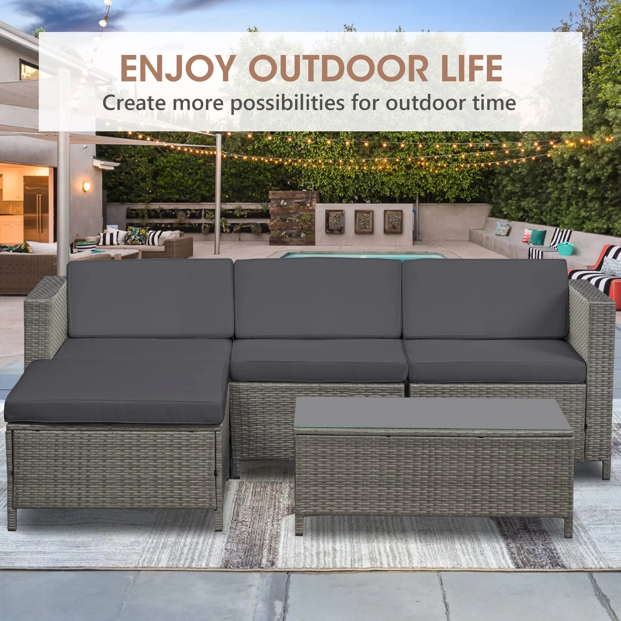 5 Piece Patio Furniture Sets