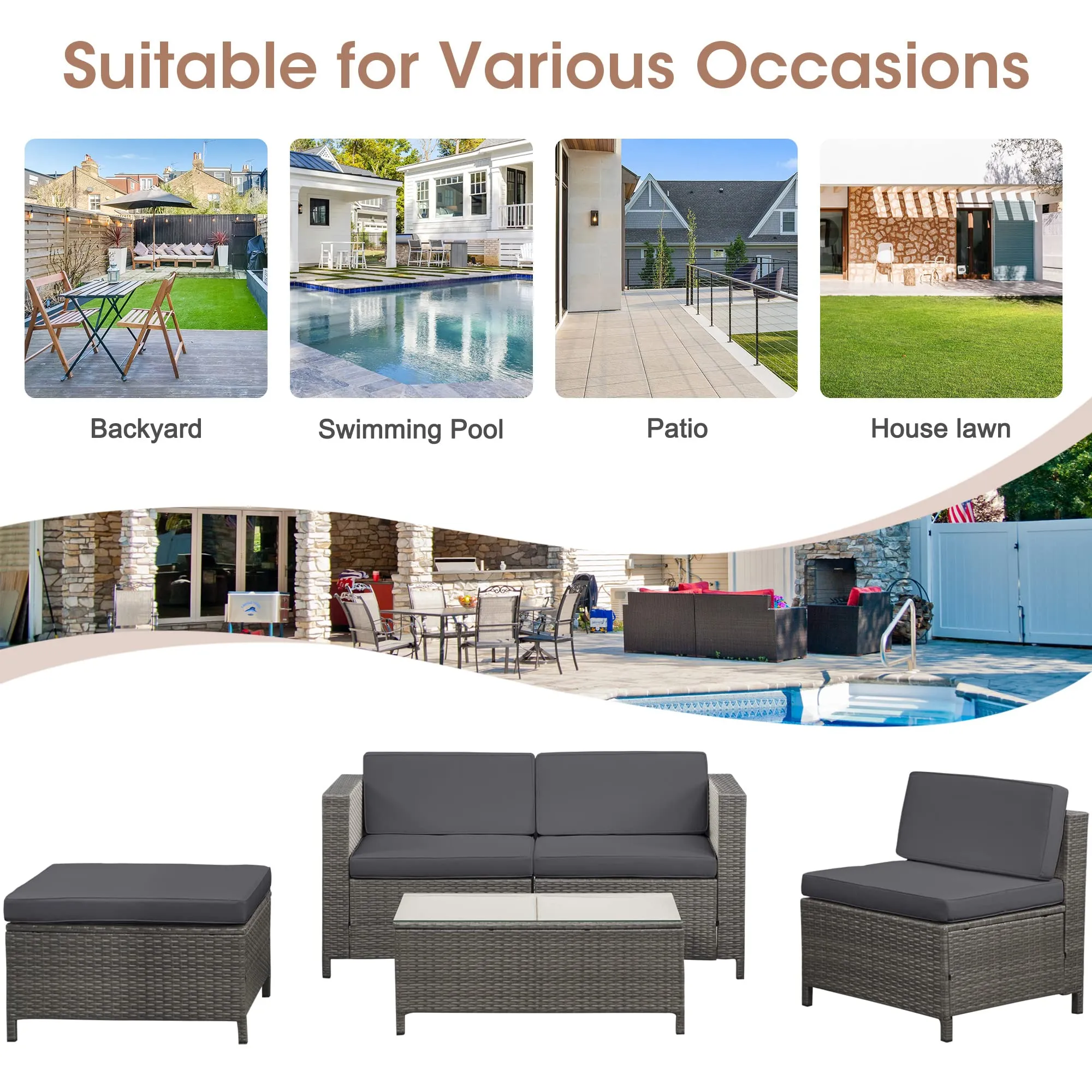 5 Piece Patio Furniture Sets