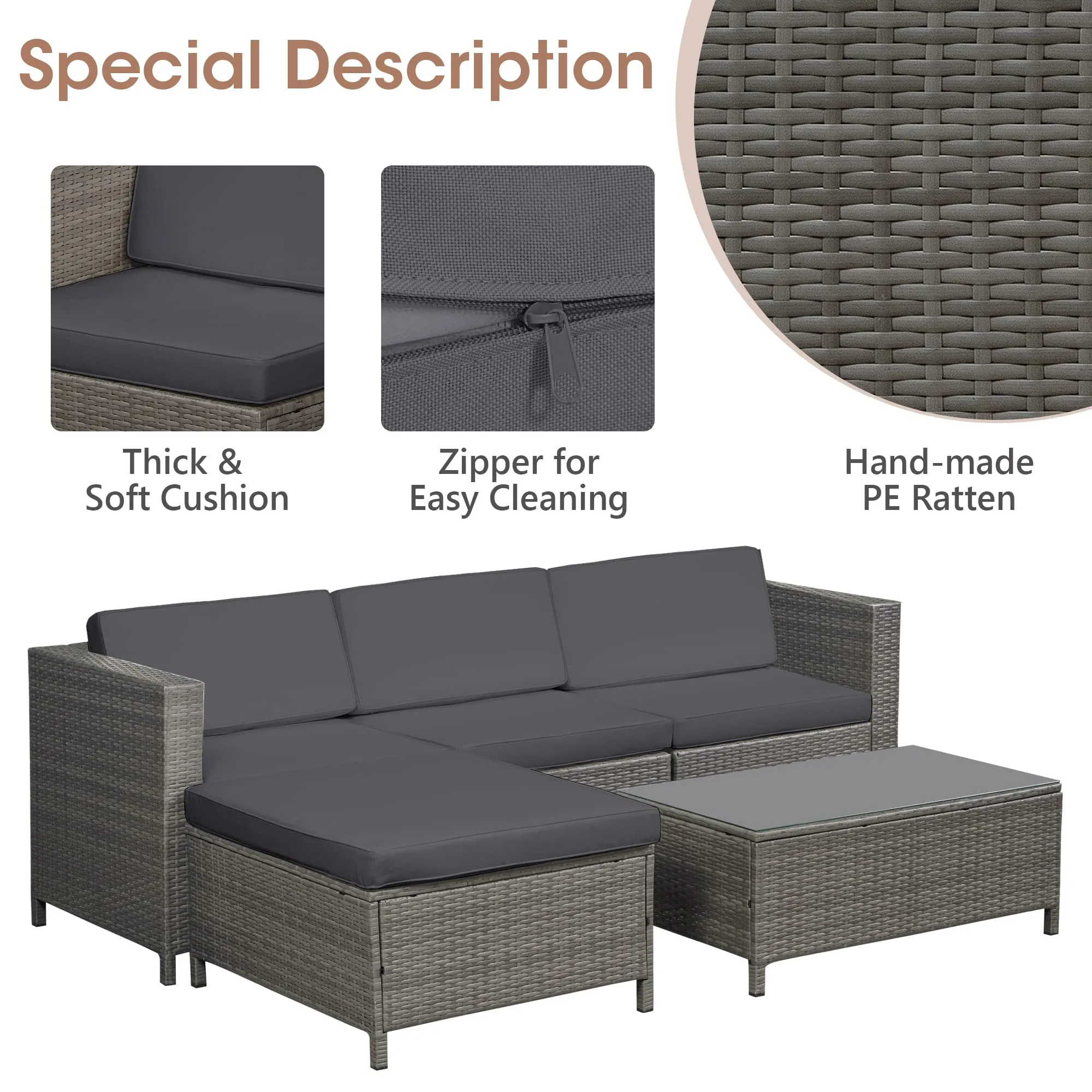 5 Piece Patio Furniture Sets
