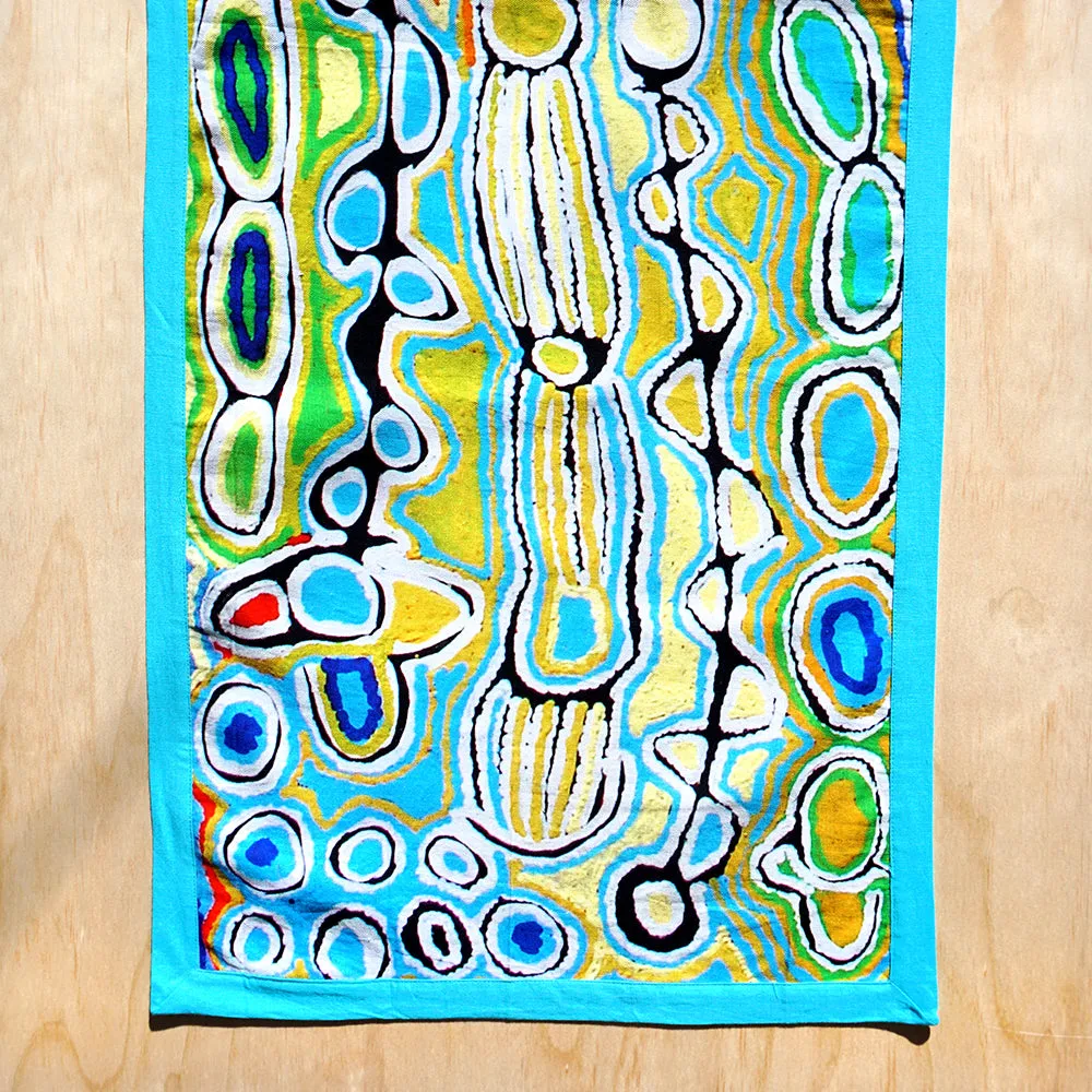 Aboriginal Art Cotton Table Runner by Judy Watson