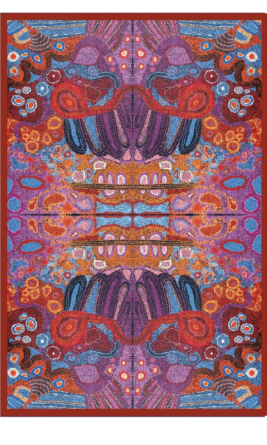 Aboriginal Art Cotton Tablecloth by Andrea Mimpitja Adamson