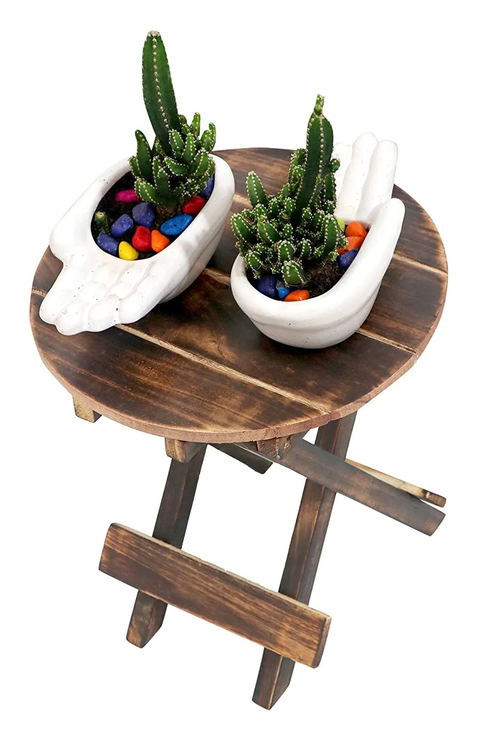 AR Handicrafts, Wooden Folding Table for Living Room Size-12 inch