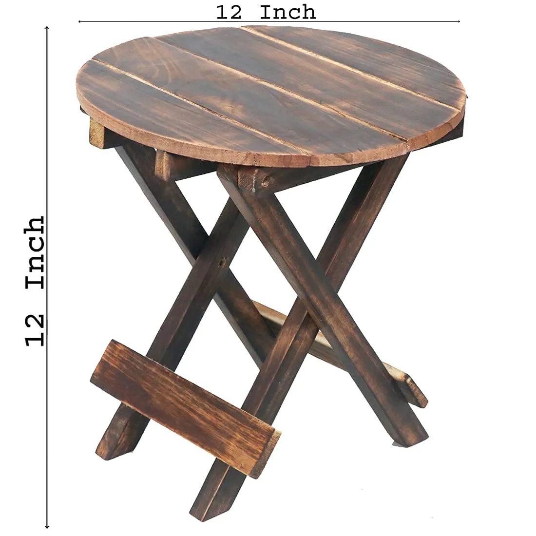 AR Handicrafts, Wooden Folding Table for Living Room Size-12 inch