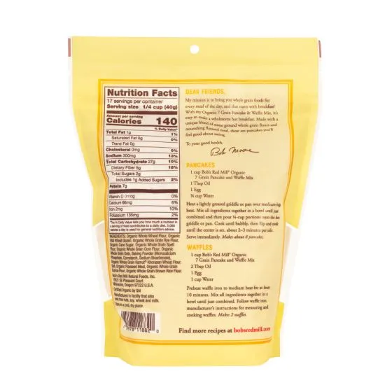 Bob's Red Mill Pancake Mix 7 Grain Organic 24oz