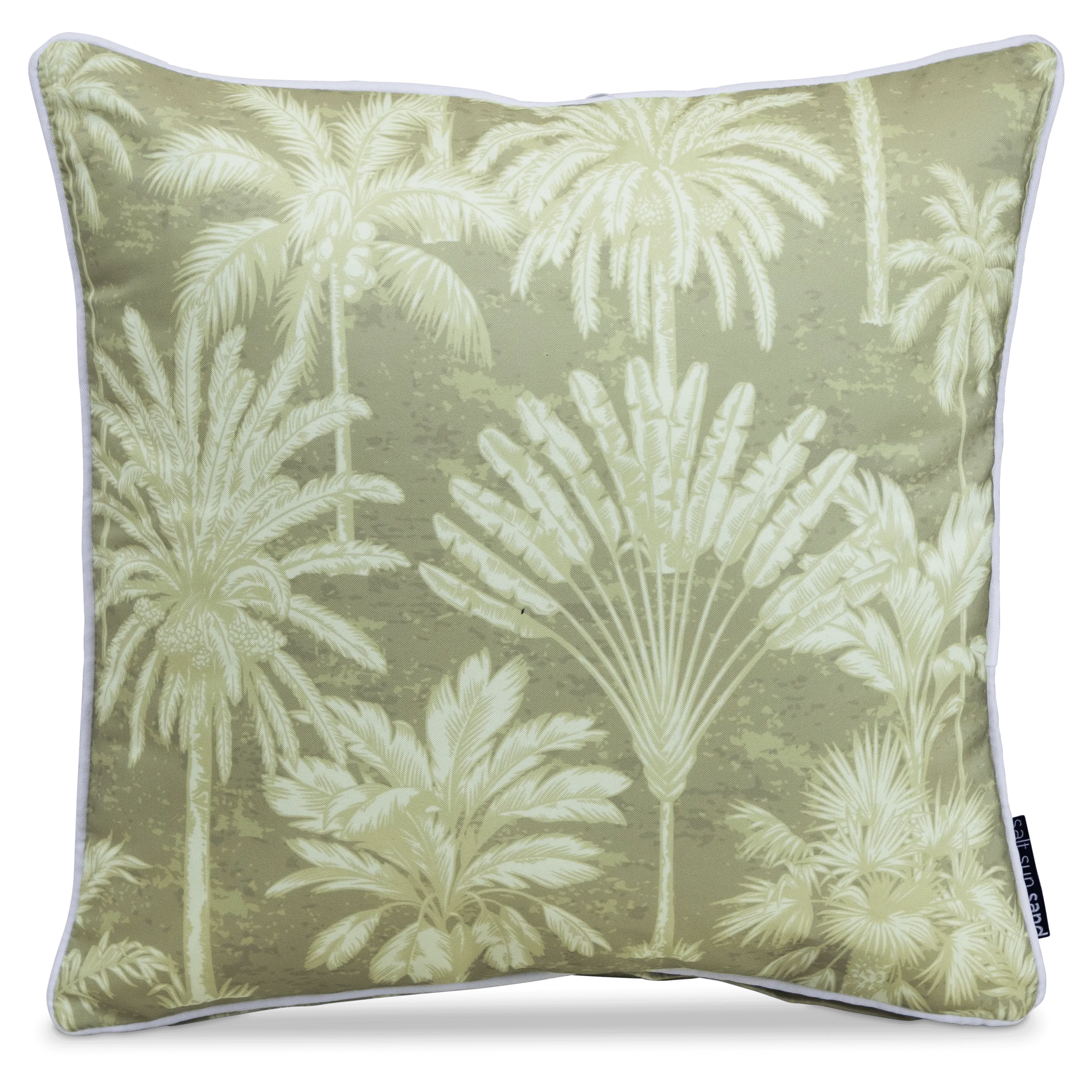 Bondi Urban Oasis Natural - 45 x 45 cm Piped Outdoor Cushion