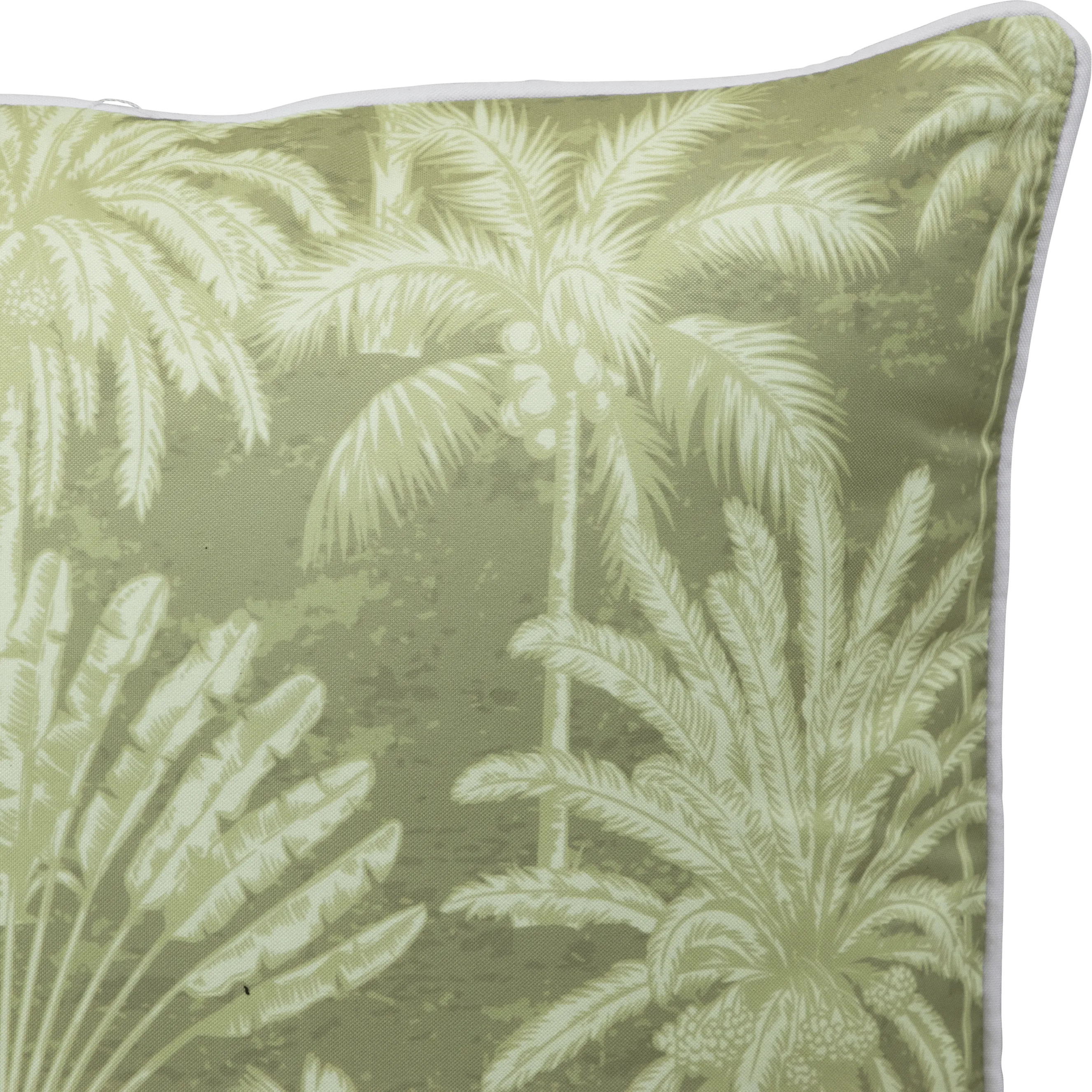 Bondi Urban Oasis Natural - 45 x 45 cm Piped Outdoor Cushion