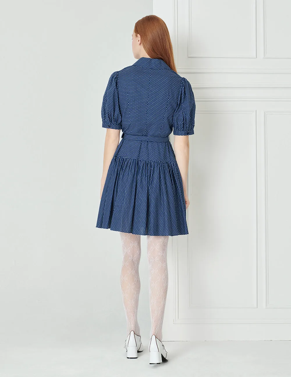 BORA AKSU Tailored Wave Point Pleated Dress