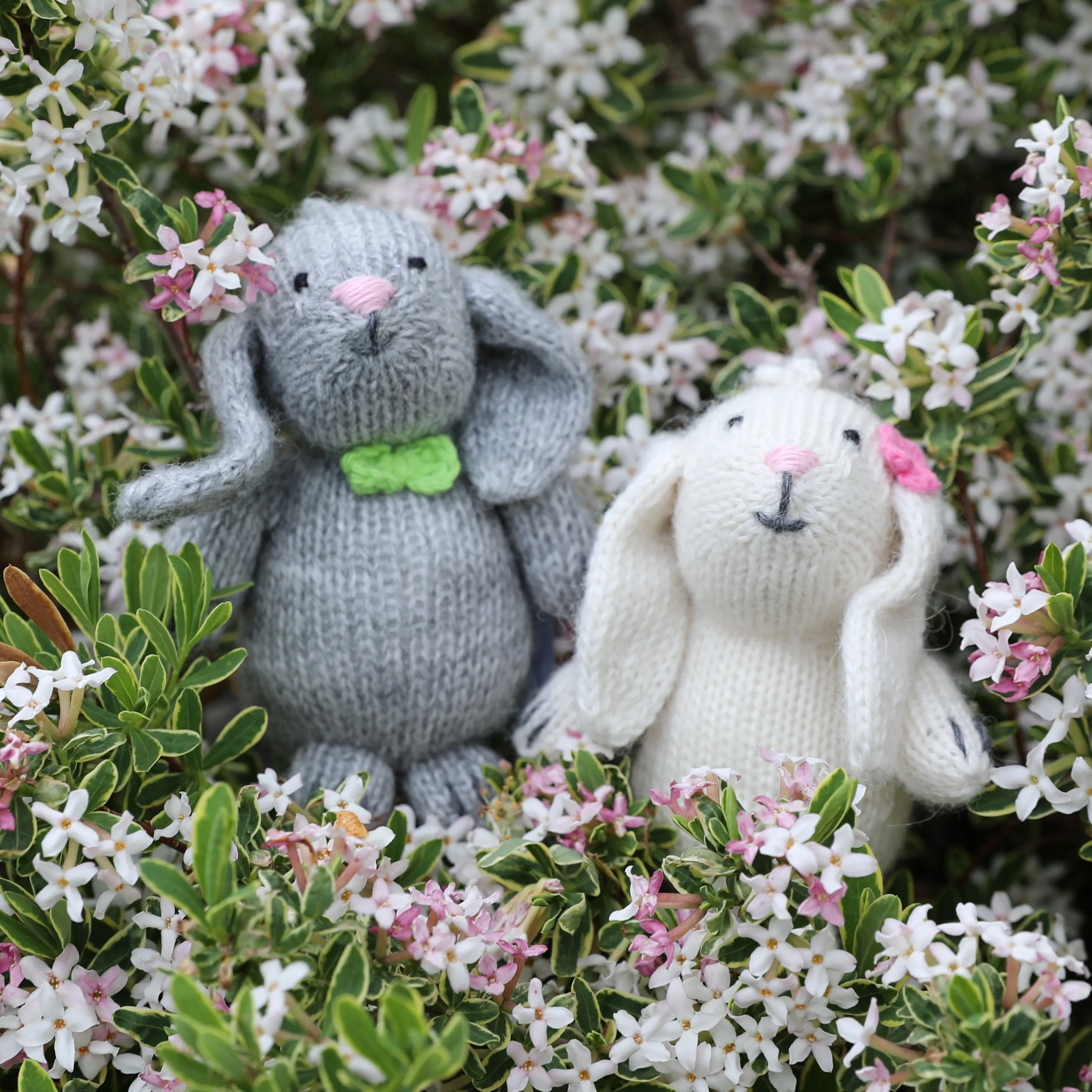 Bunny With Pastel Accessory Ornament- Set Of 6