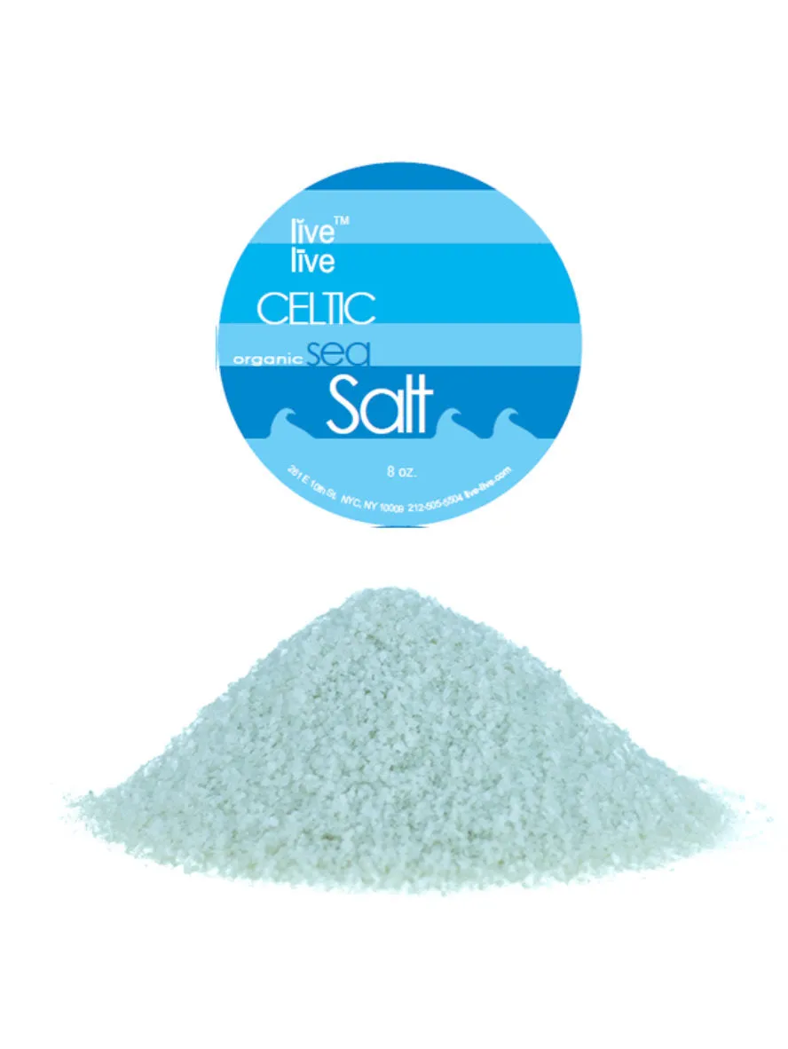 celtic sea salt, 8oz, live live & organic