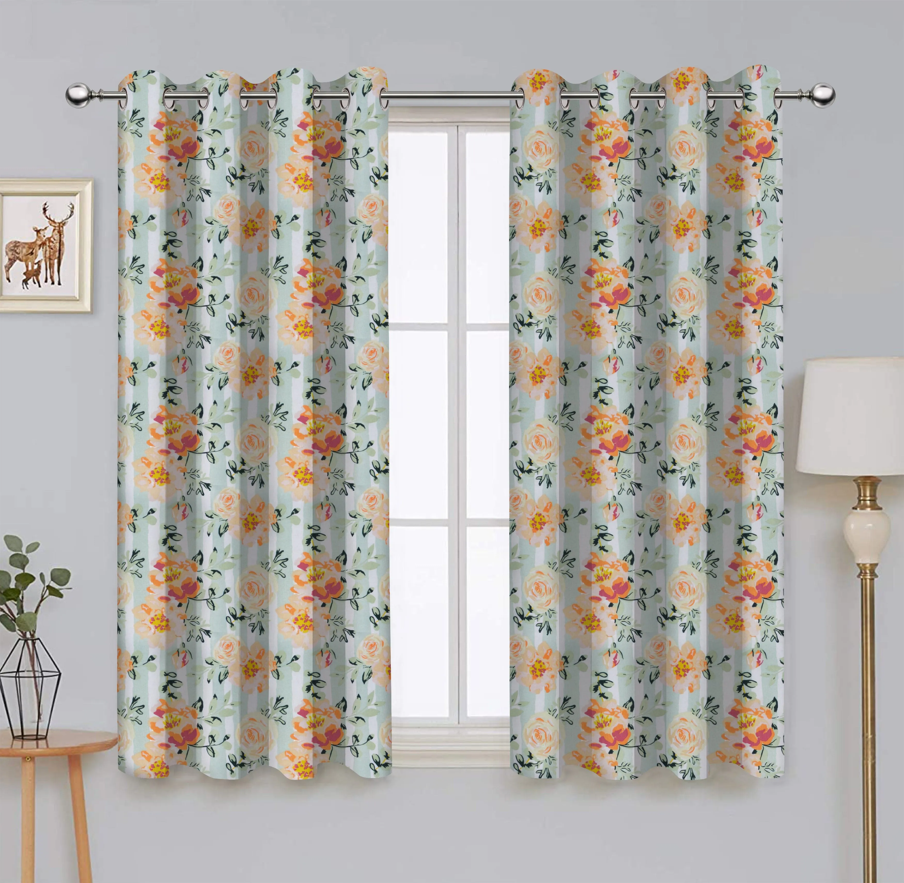 Cotton Stella Long 9ft Door Curtains Pack Of 2