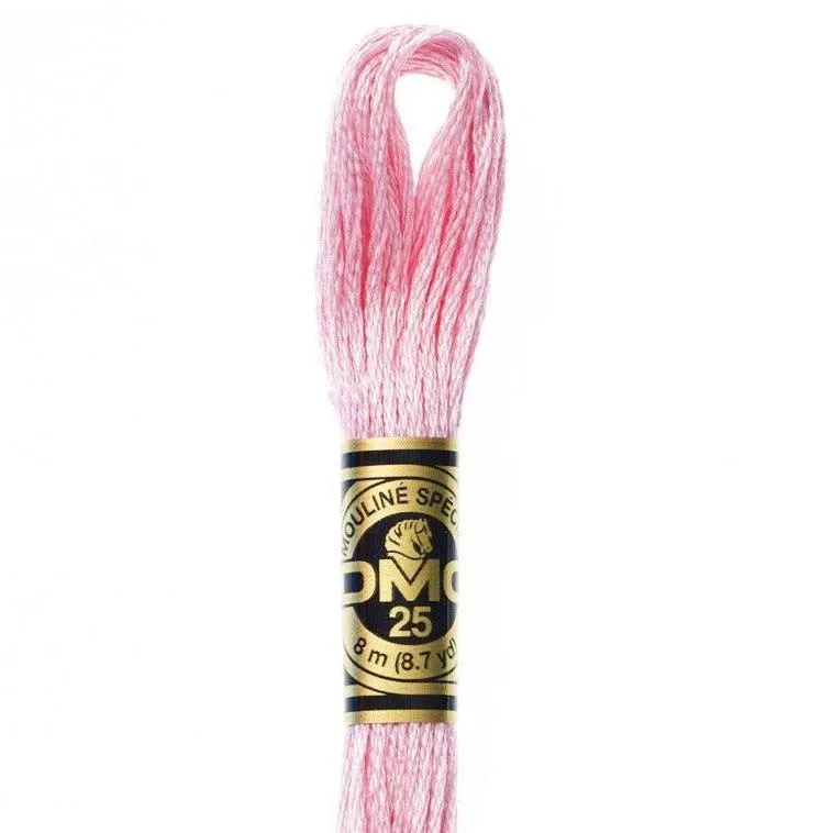 DMC Embroidery Floss, 6-Strand - Cranberry Very Light #605