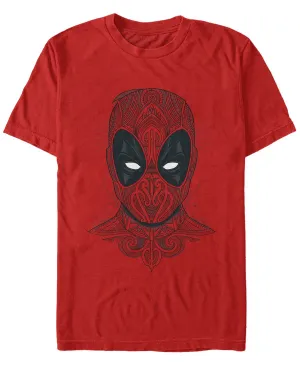 Fifth Sun Men's Deadpool Floral Short Sleeve T-Shirt Red