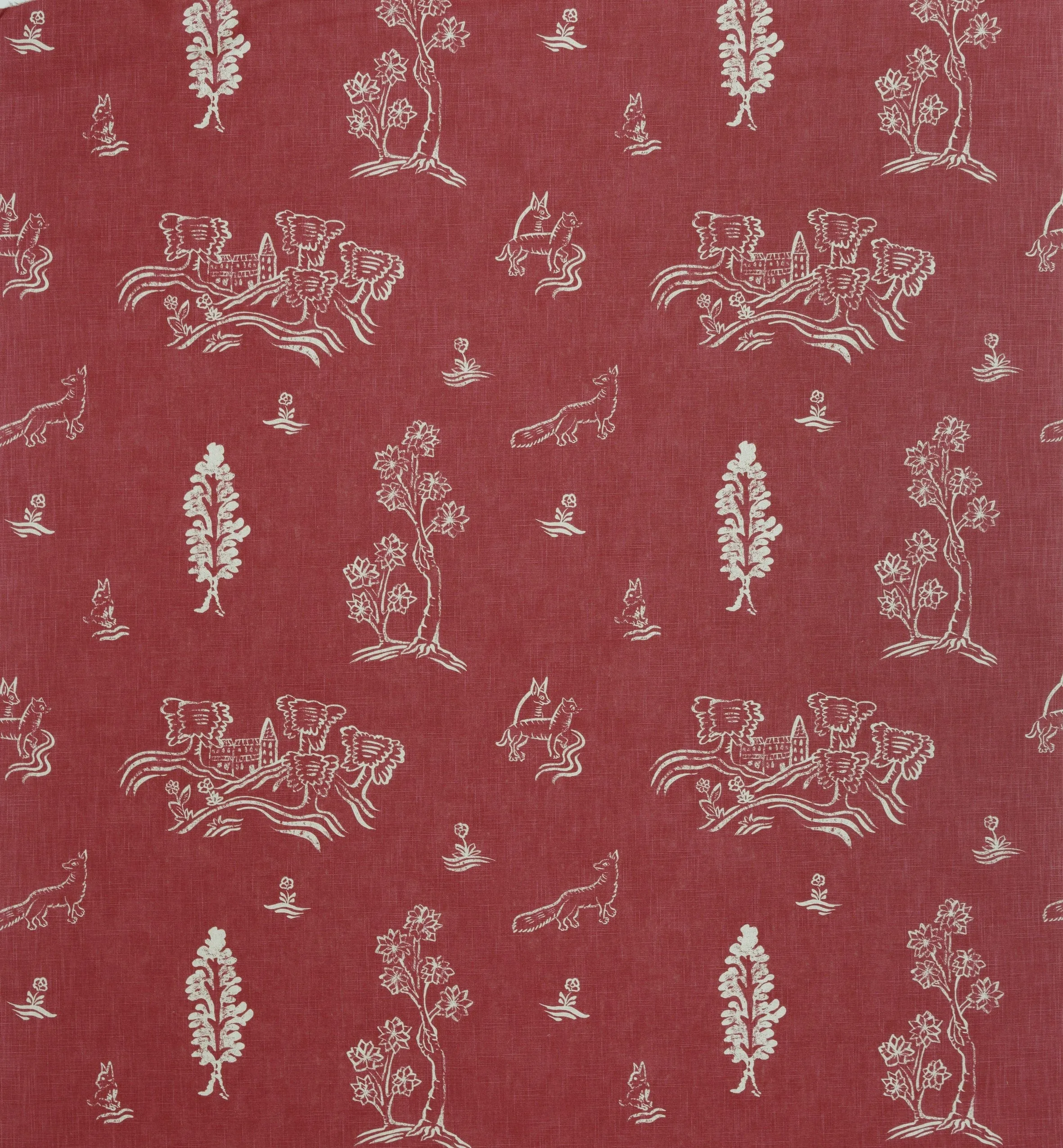Friendly Folk Huntsman Red Fabric
