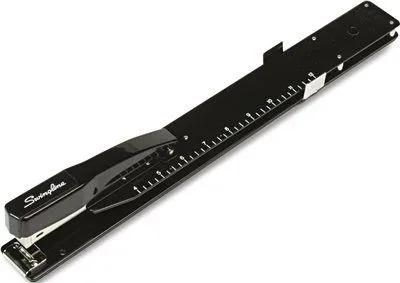 Heavy-Duty Stapler 12 Inch Reach 20-Sheet Capacity Black