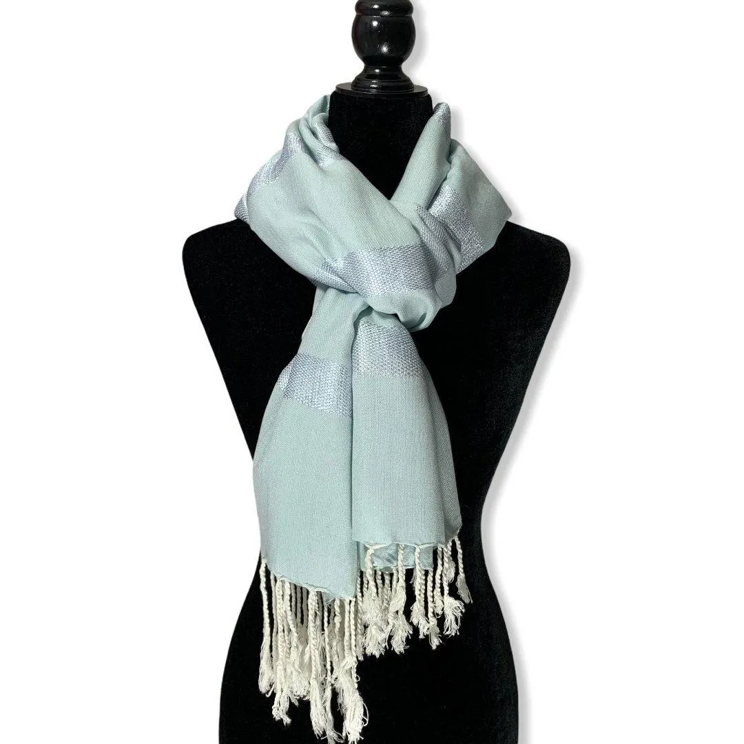 Helyat Handwoven Shawl - Light Blue