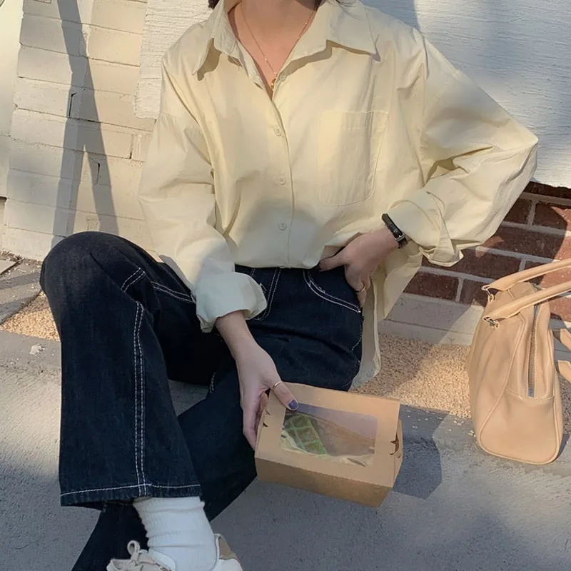 High Quality Women Shirt Fashion Elegant Office Ladies Blouse Long Sleeve Loose Korean Harajuku Spring Female Long Tops