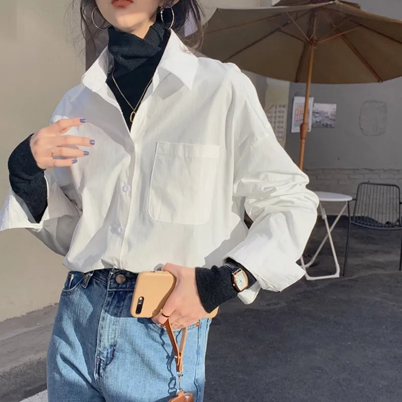 High Quality Women Shirt Fashion Elegant Office Ladies Blouse Long Sleeve Loose Korean Harajuku Spring Female Long Tops