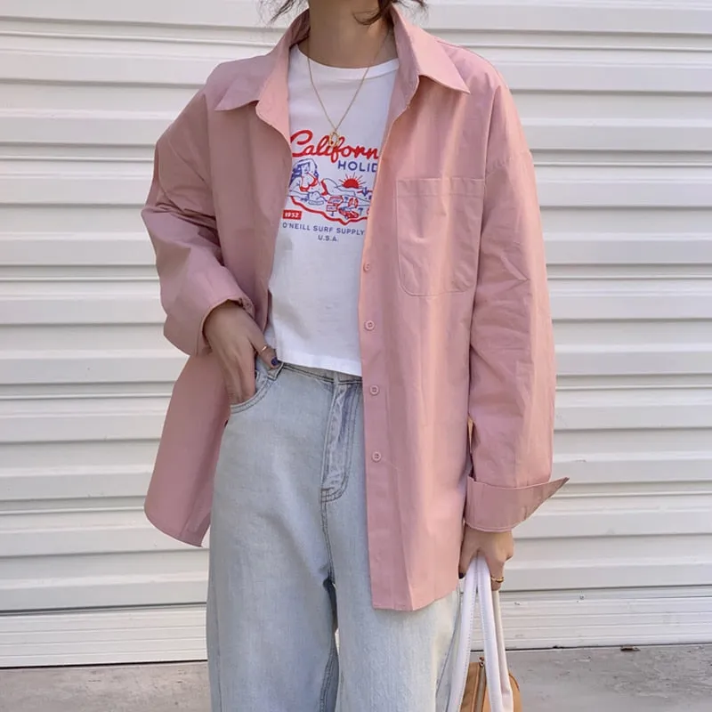 High Quality Women Shirt Fashion Elegant Office Ladies Blouse Long Sleeve Loose Korean Harajuku Spring Female Long Tops