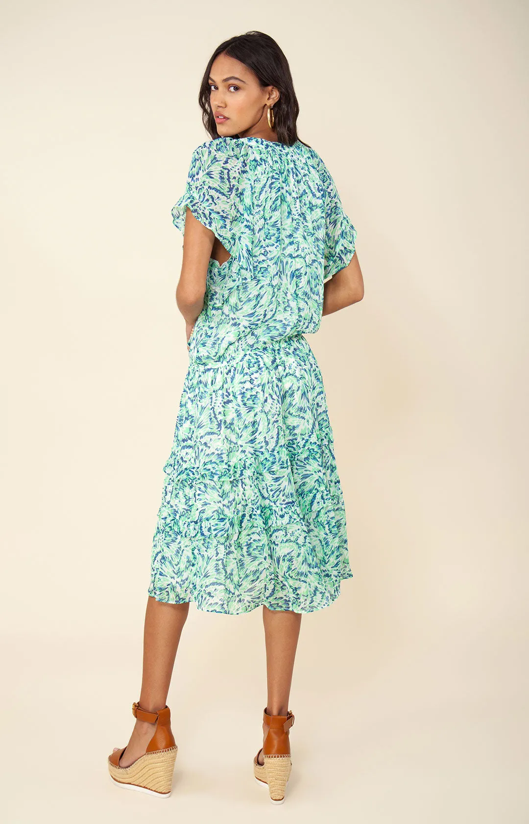 Honey Blouson Midi Dress