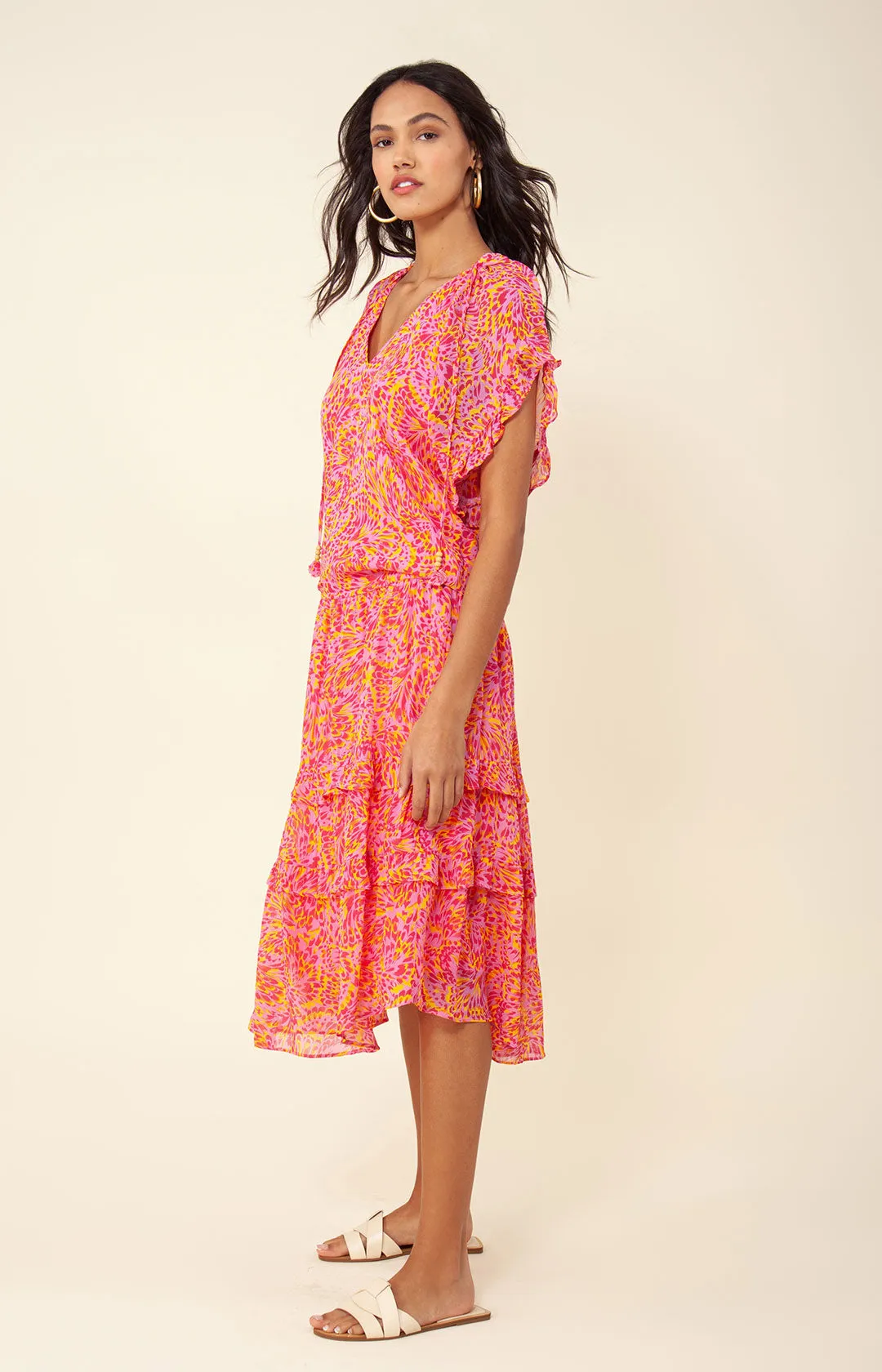 Honey Blouson Midi Dress