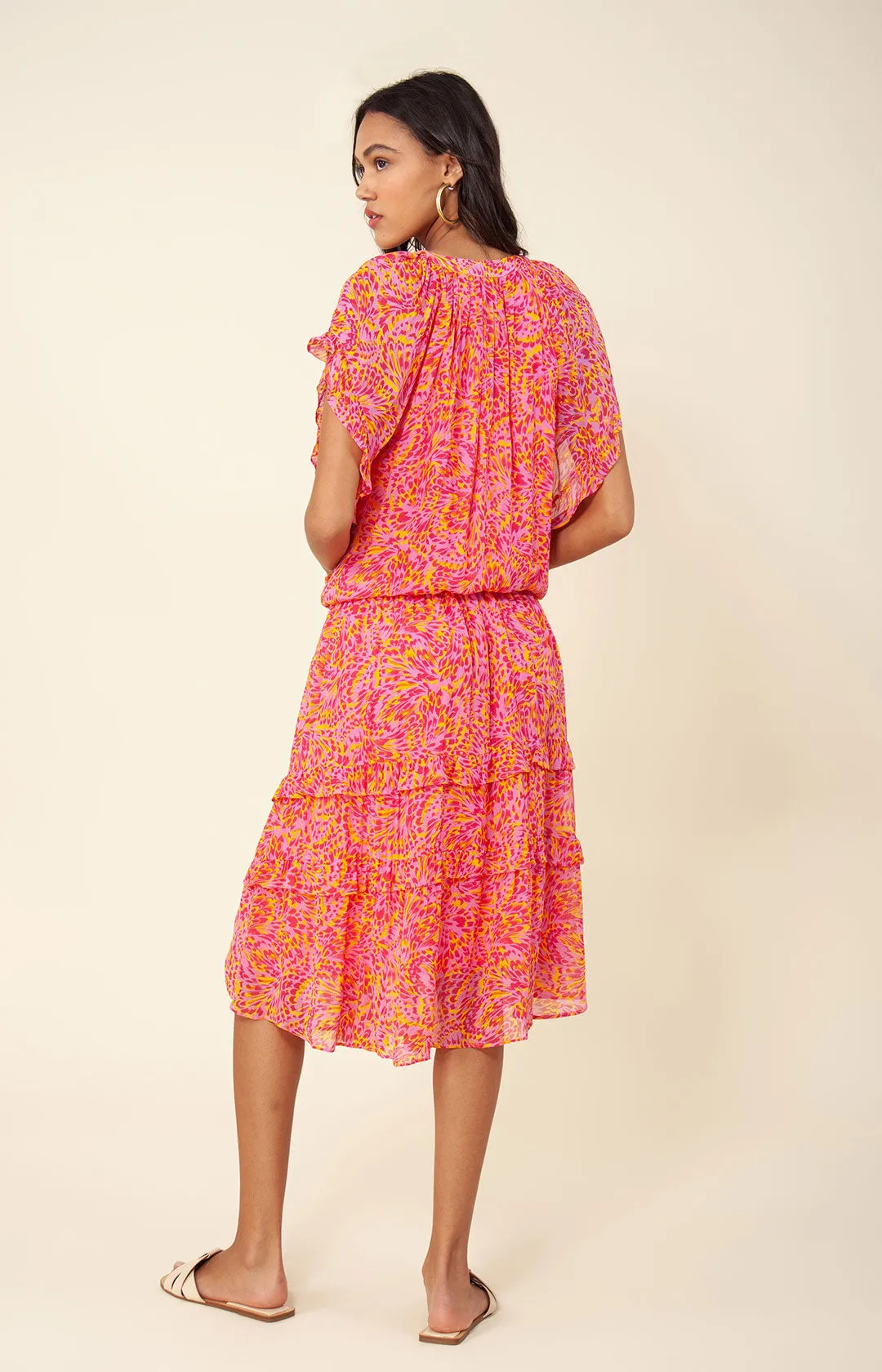 Honey Blouson Midi Dress