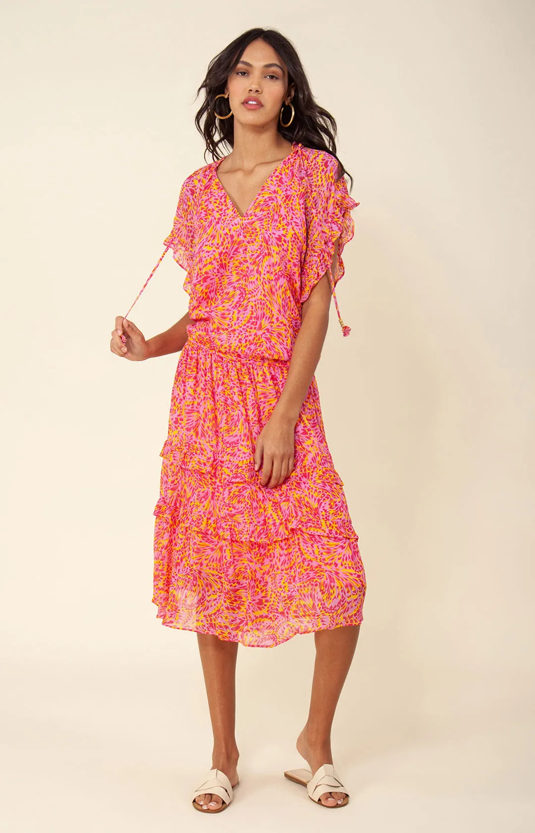 Honey Blouson Midi Dress