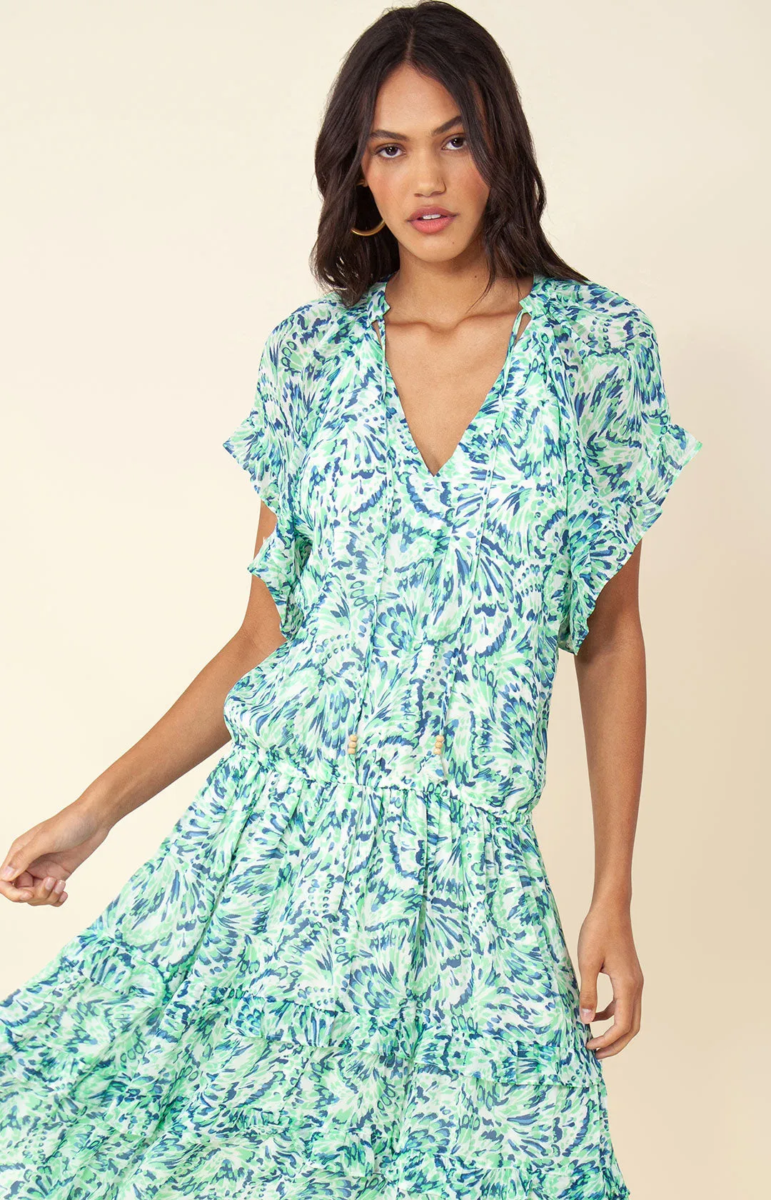 Honey Blouson Midi Dress