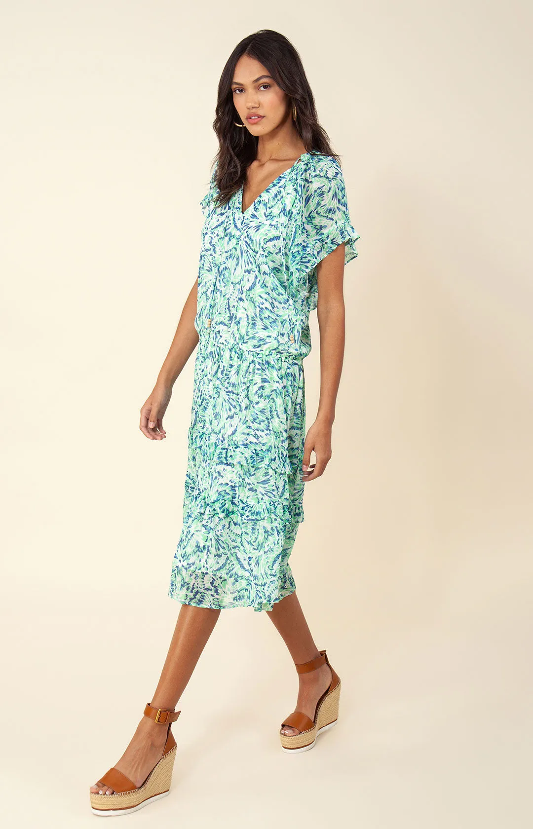 Honey Blouson Midi Dress