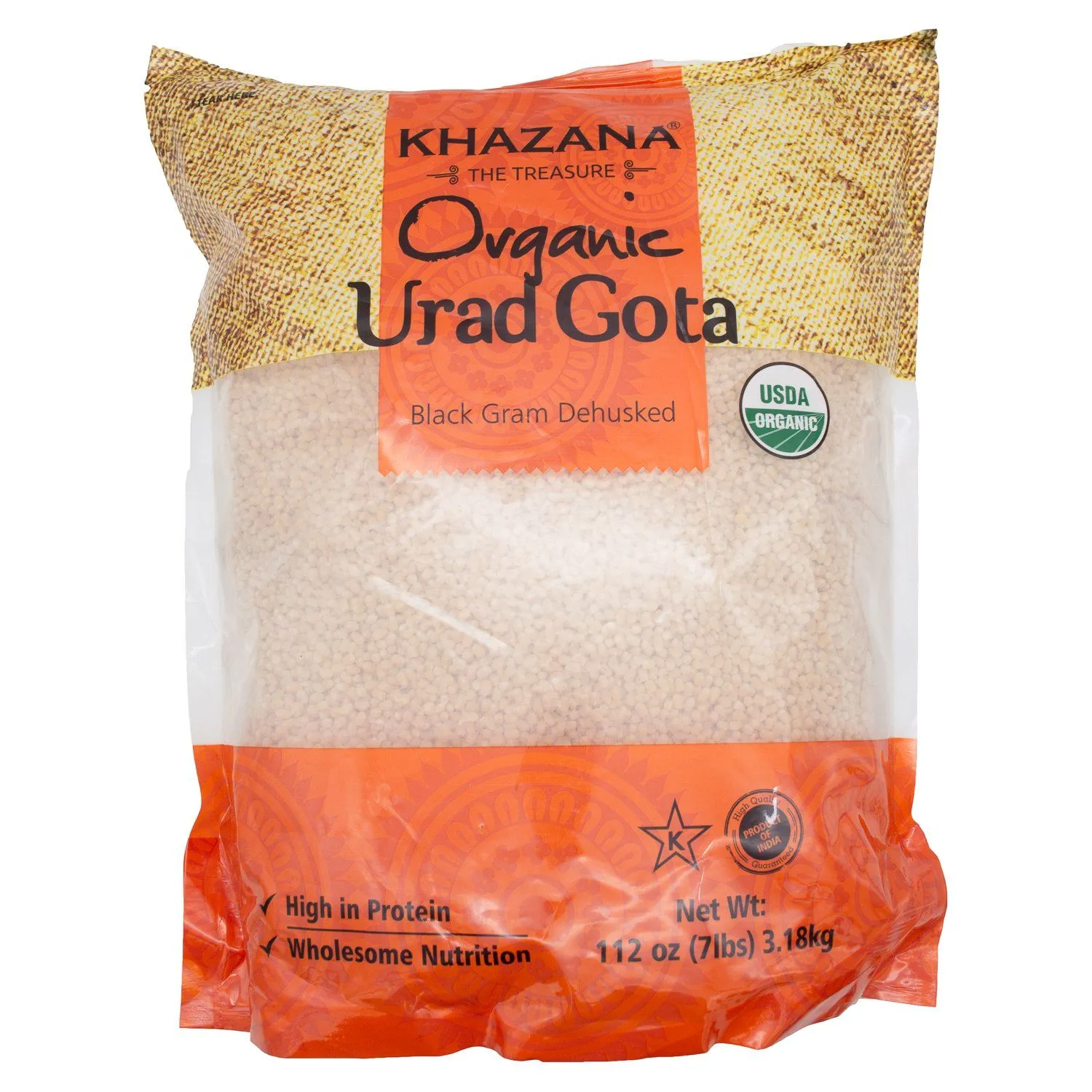 Khazana Organic Urad Gota Black Gram Dehusked