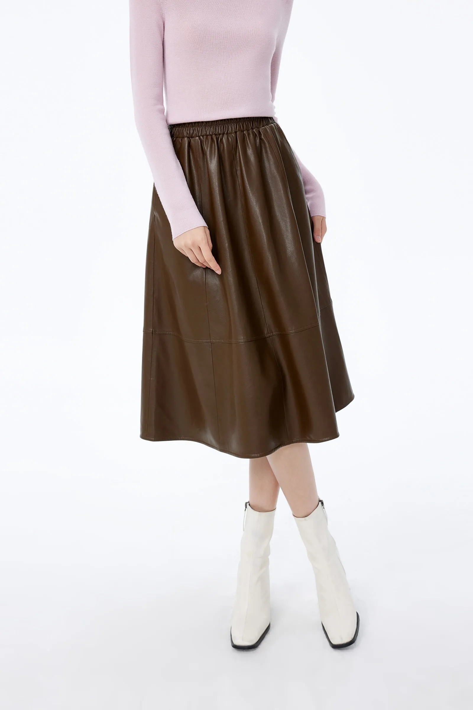 LILY Soft PU Leather Mini Skirt