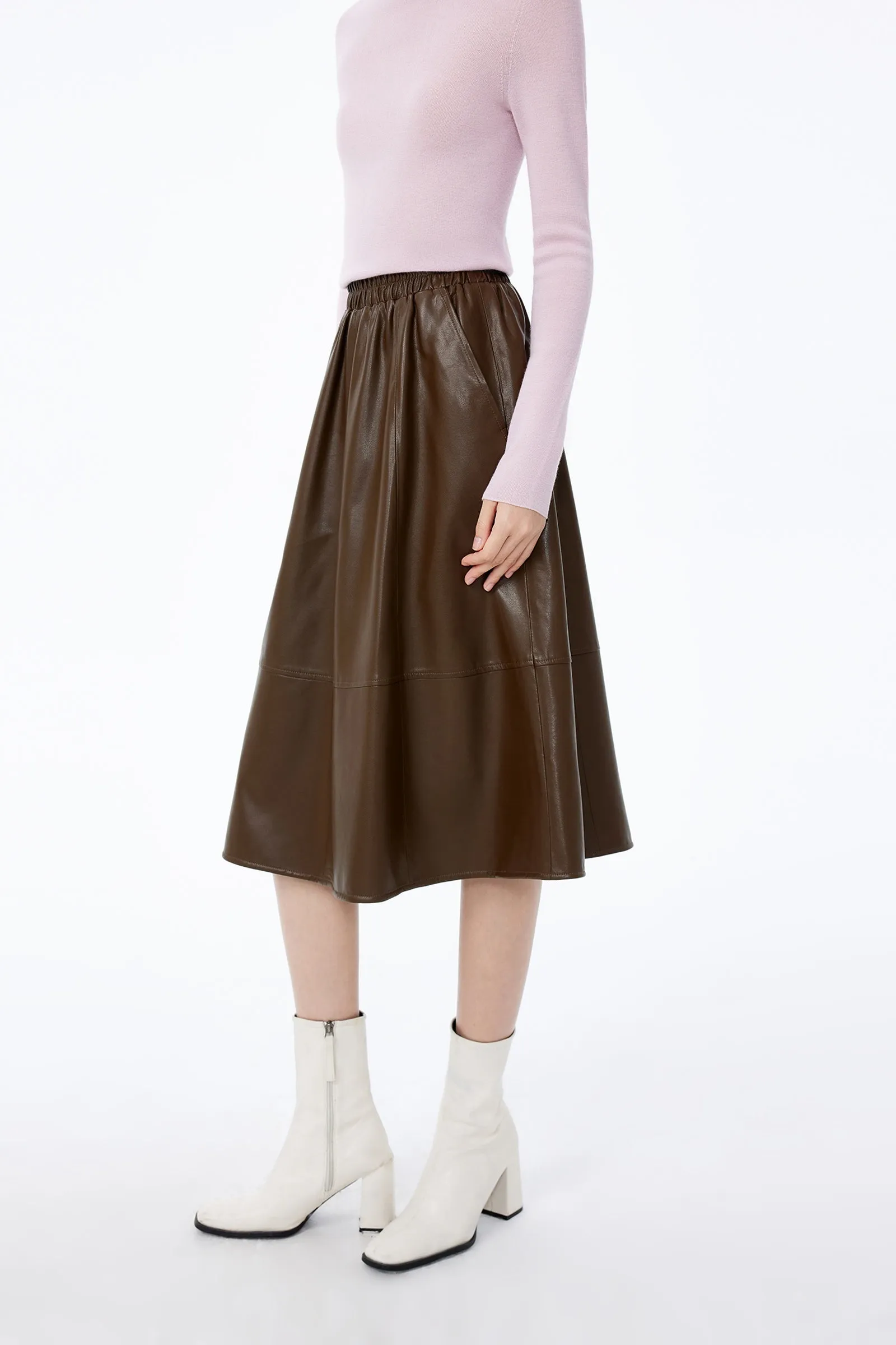 LILY Soft PU Leather Mini Skirt