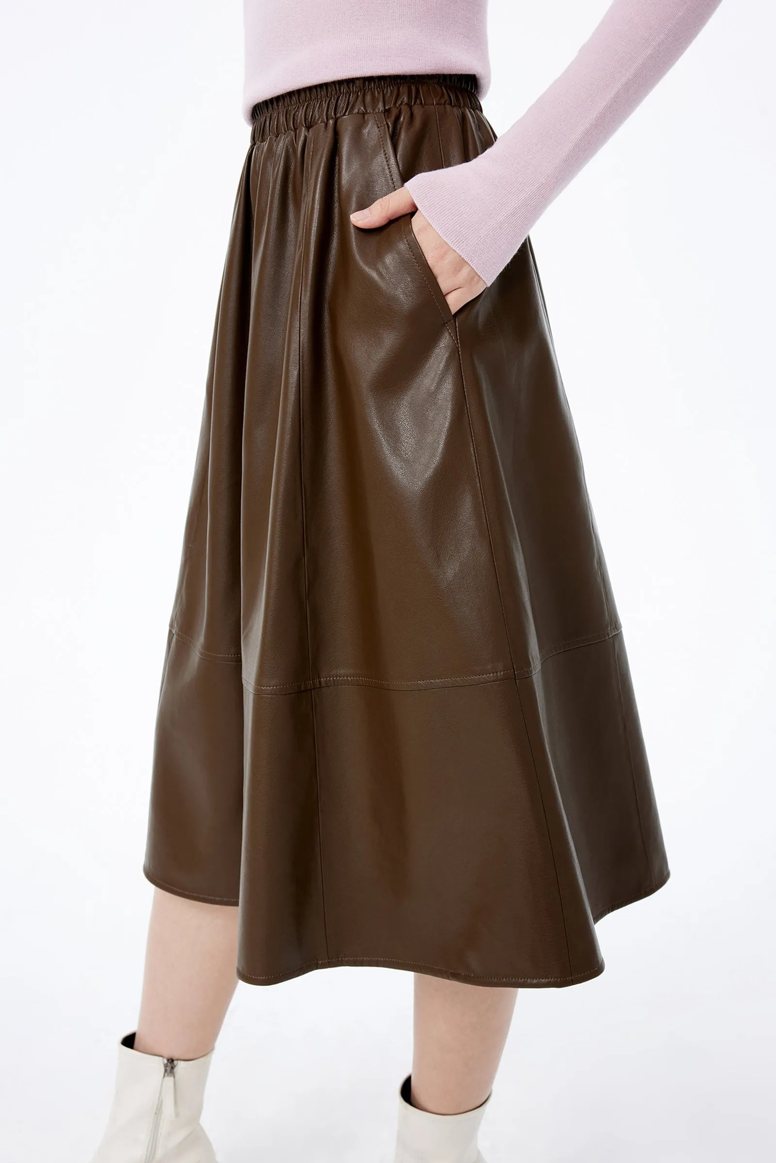 LILY Soft PU Leather Mini Skirt
