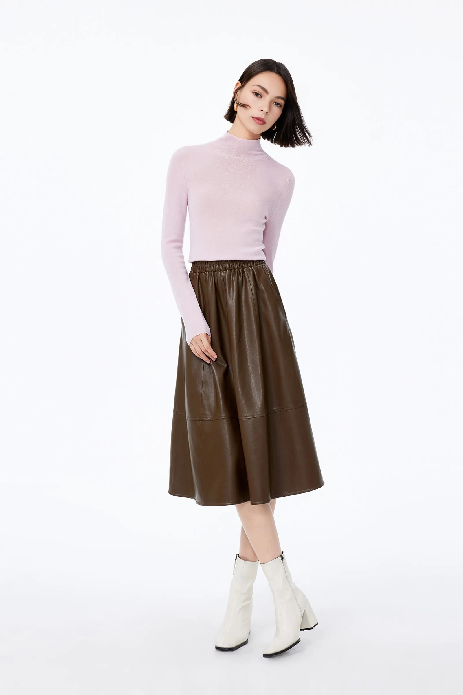 LILY Soft PU Leather Mini Skirt