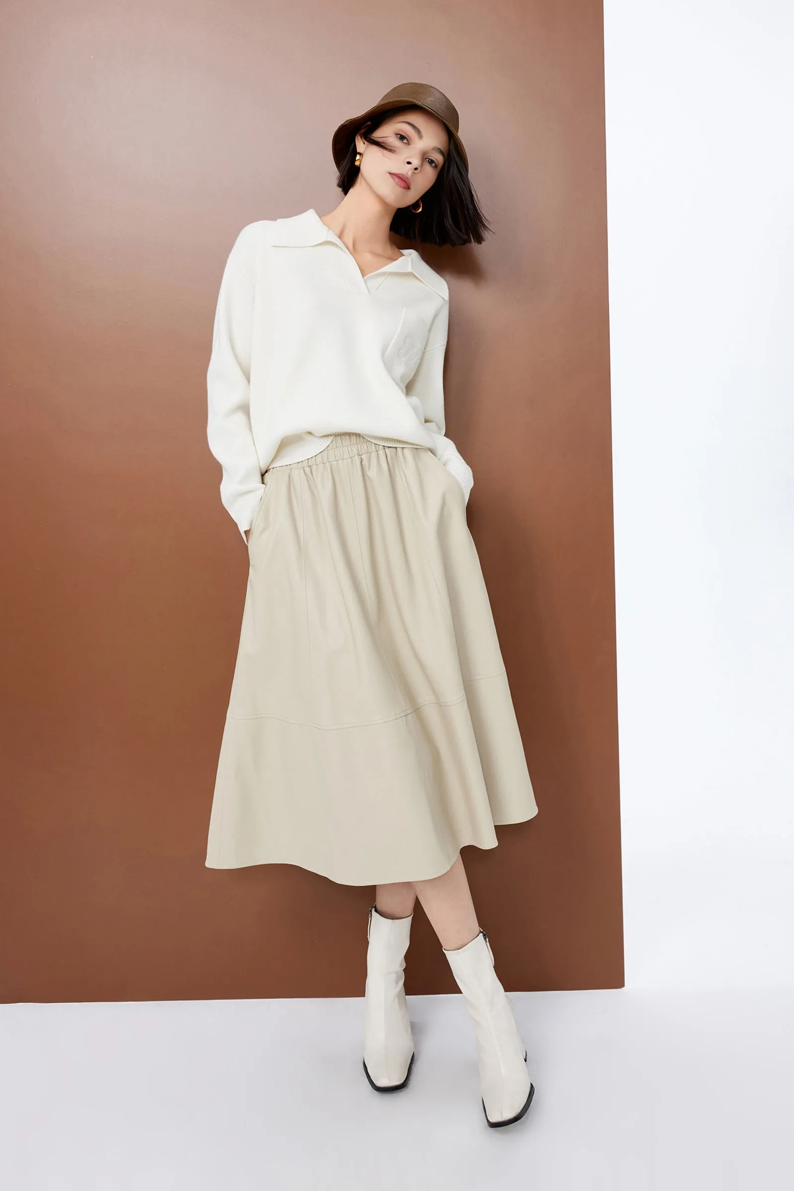 LILY Soft PU Leather Mini Skirt