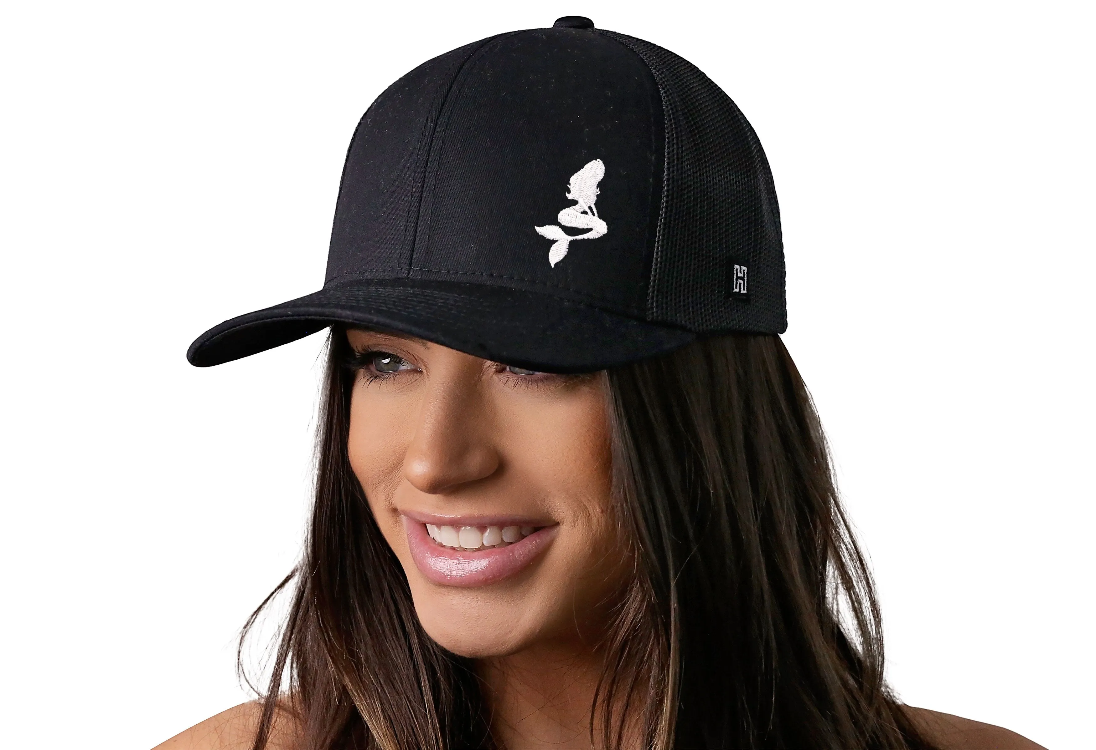 Mermaid Trucker Hat  |  Black Snapback