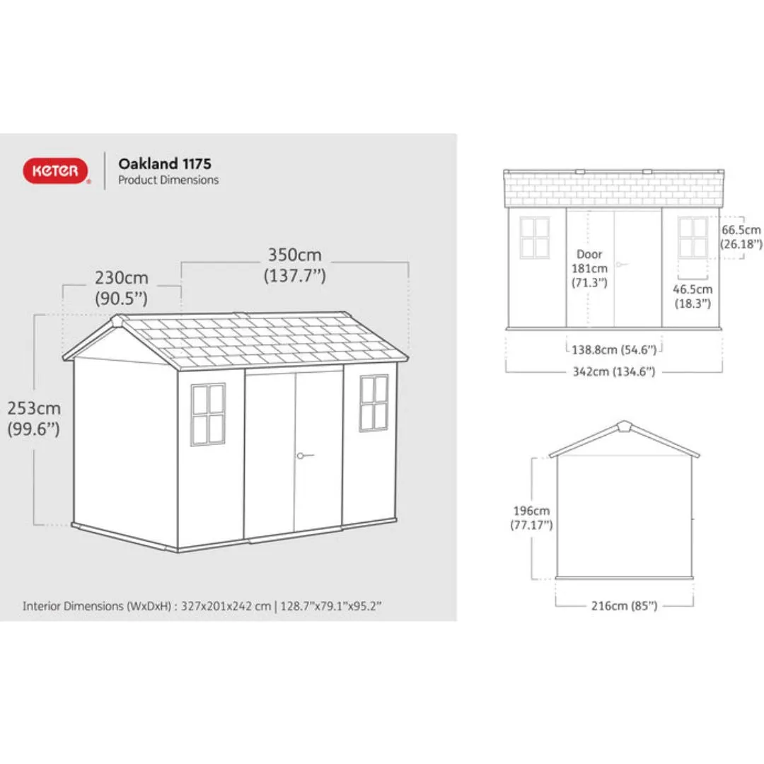 Oakland 1175 Garden Shed (Free Delivery   Assembly)