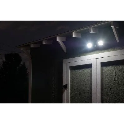Open Box - Energizer 600 Lumens Outdoor LED Motion Sensing Dual Head Security Outdoor Wall Light Black