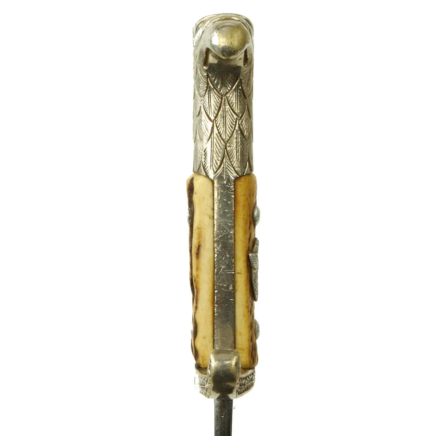 Original German WWII Unit Marked Rural Police Long Dress Bayonet by Alexander Coppel with Frog