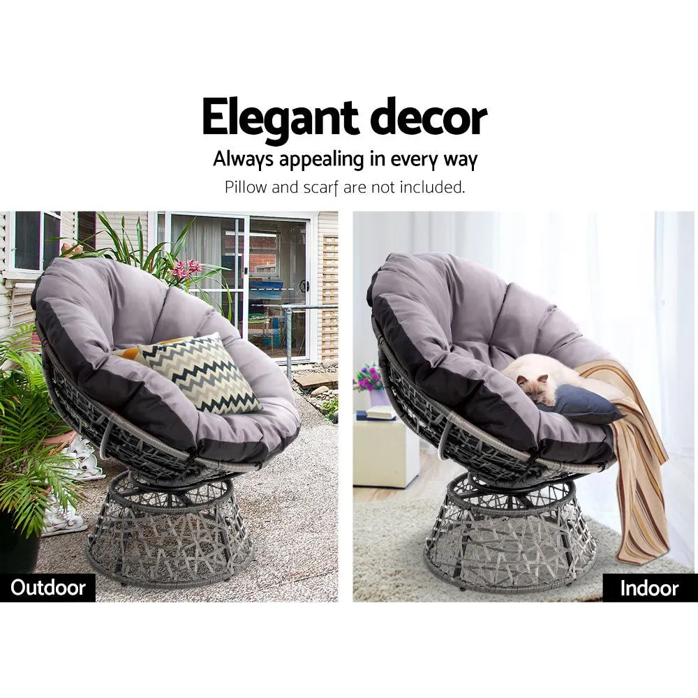 Outdoor Chairs Outdoor Furniture Papasan Chair Wicker Patio Garden Grey