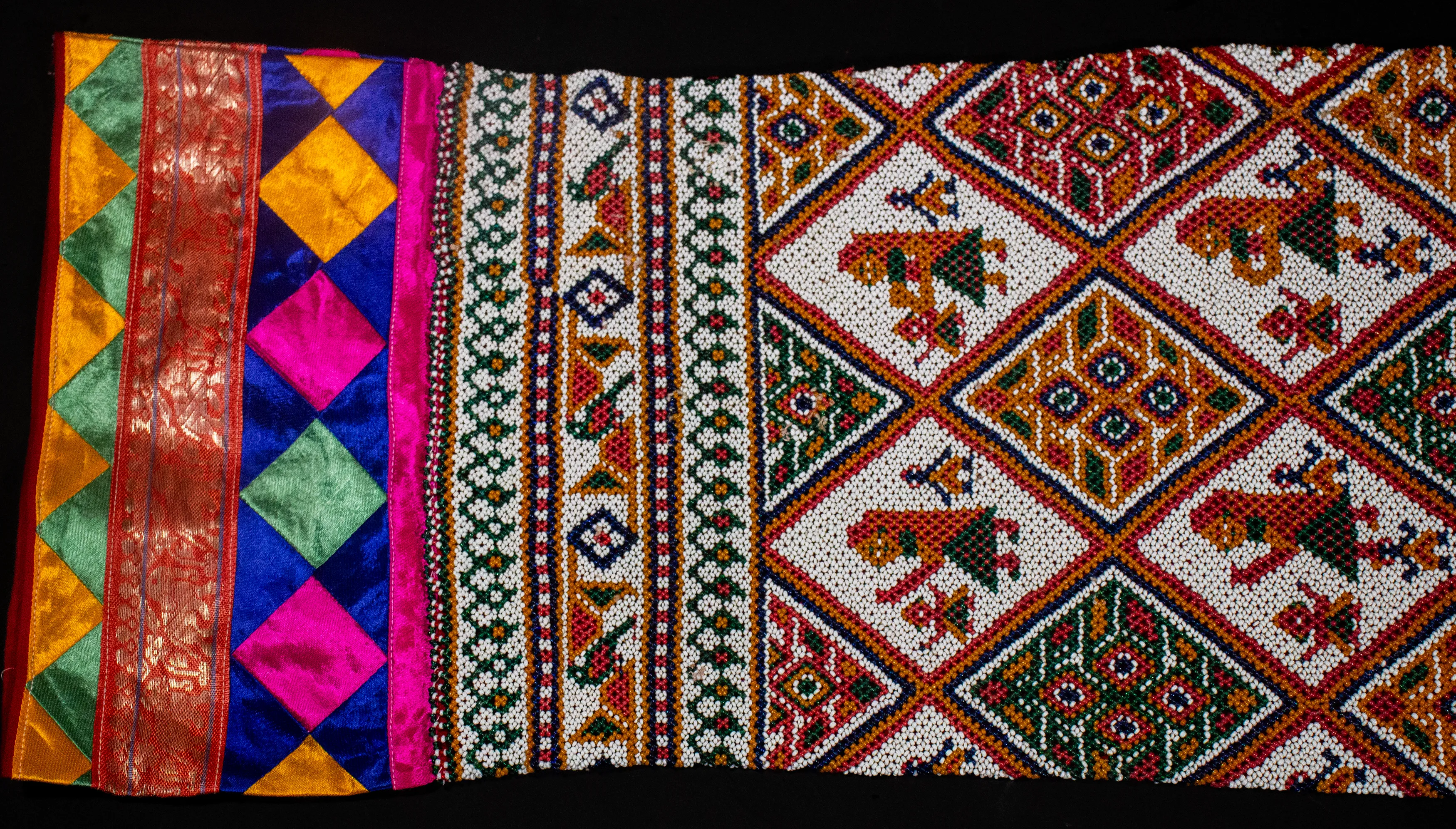 Pair of Beaded and Applique Pillows from India