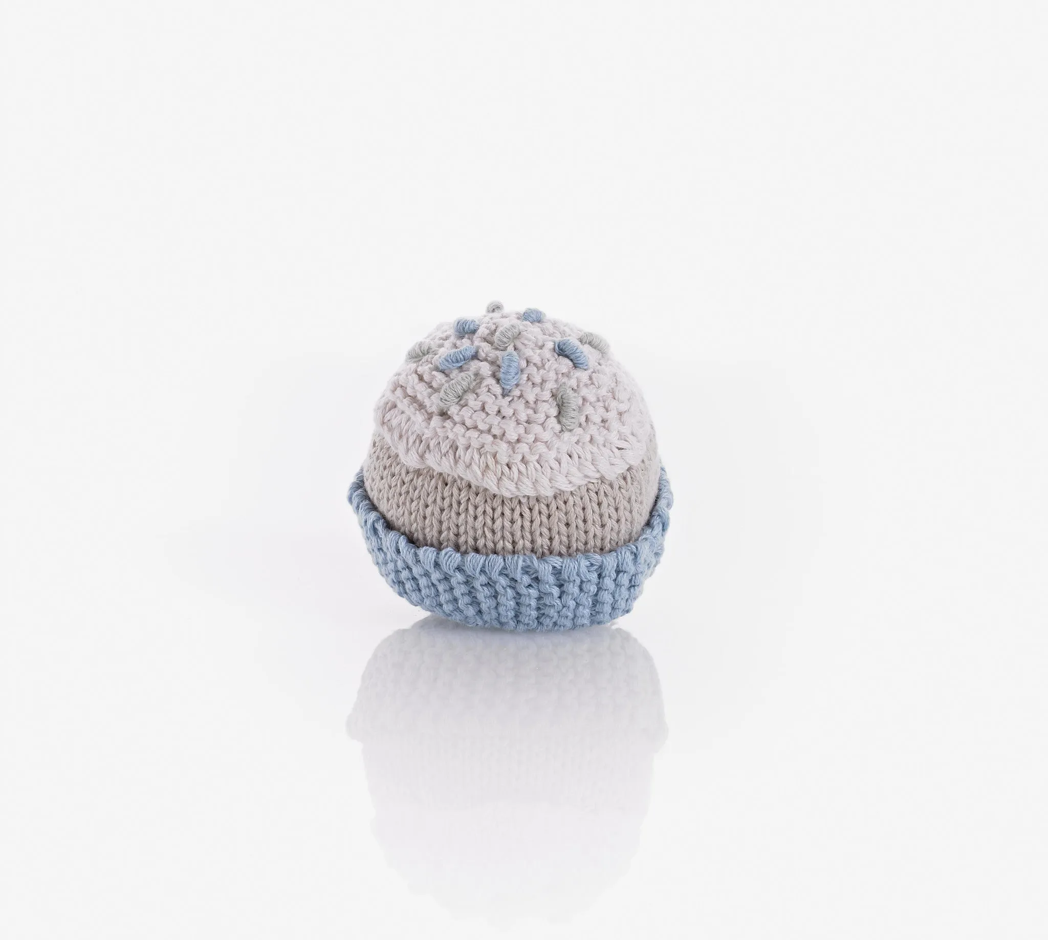 Pebble Cupcake Rattle Organic - Blue