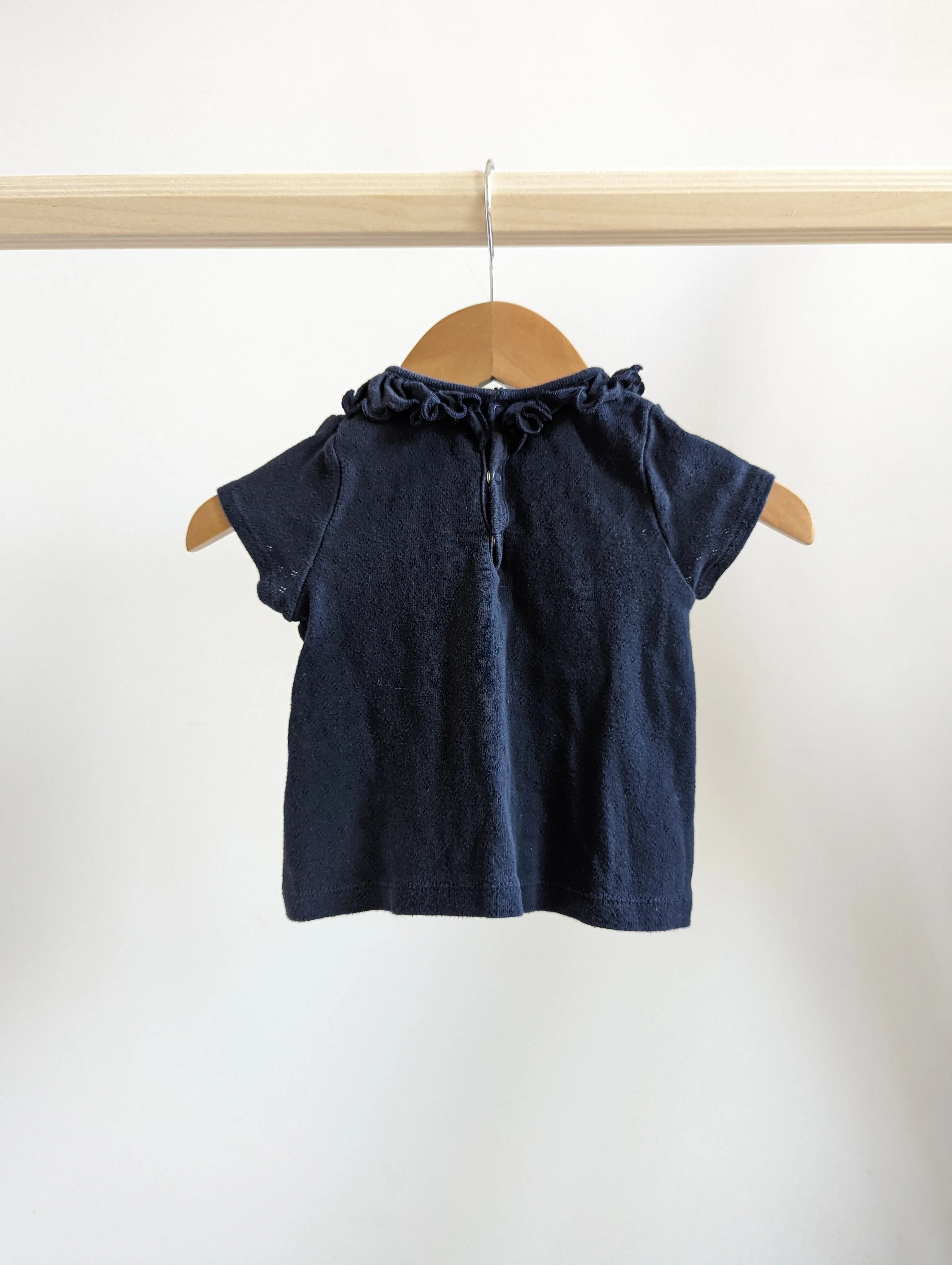 Petit Bateau Pointelle Short Sleeve T-Shirt (12M)