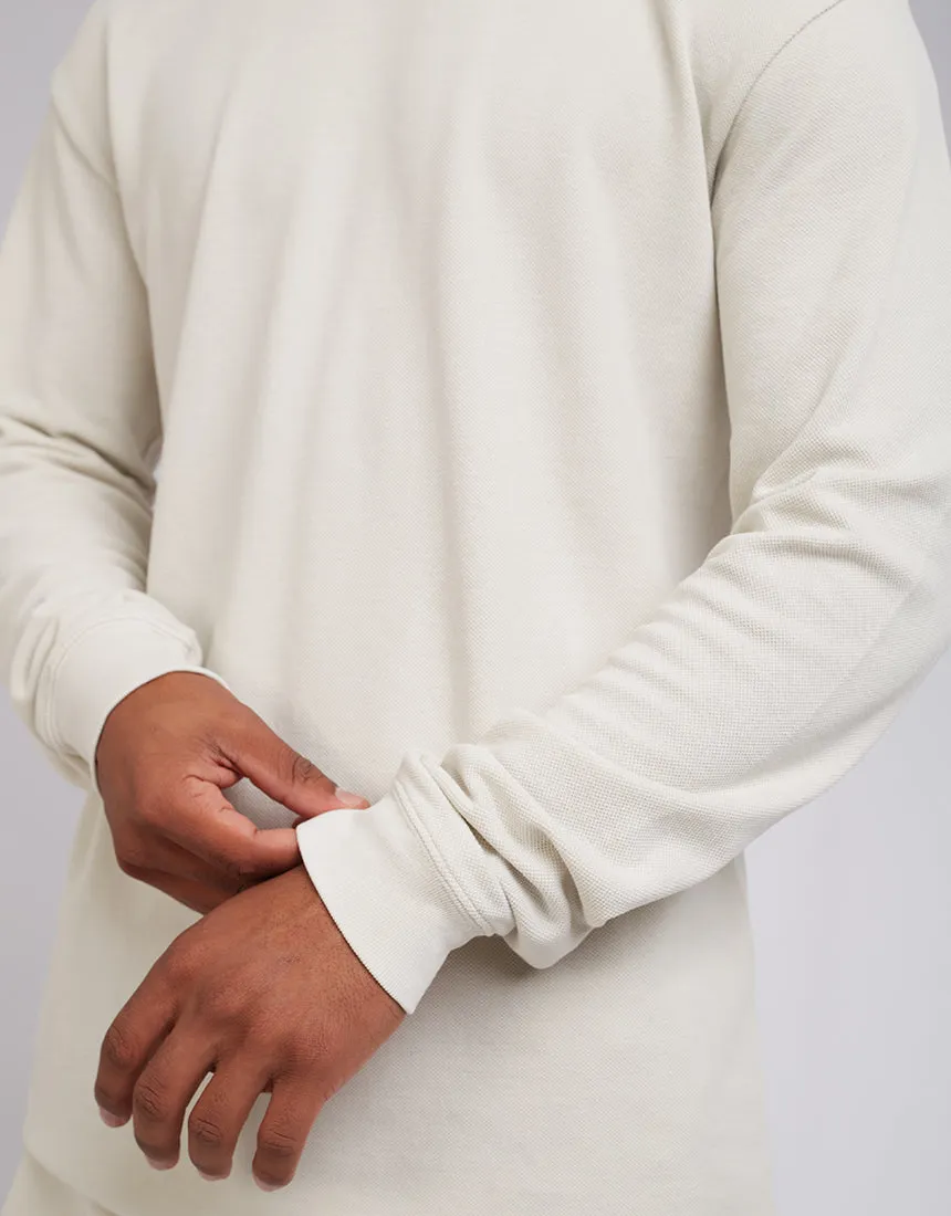 Pique Long Sleeve Bone