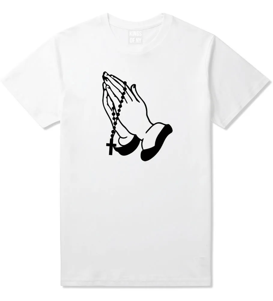 Prayer Hands Praying Rosary T-Shirt