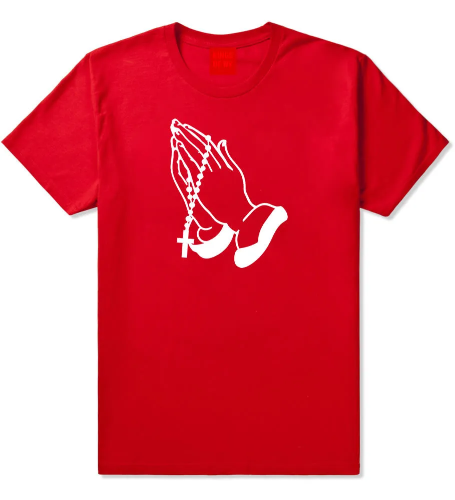 Prayer Hands Praying Rosary T-Shirt