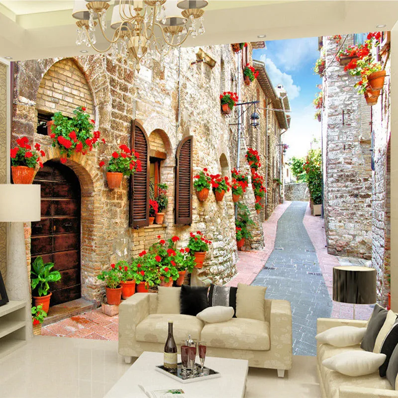Rural Alley Landscape Wallpaper Mural (㎡)