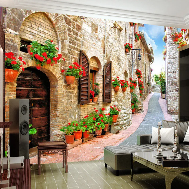 Rural Alley Landscape Wallpaper Mural (㎡)